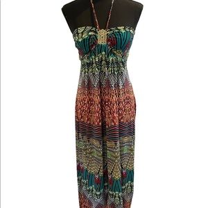 Strapless Maxi Dress Multicolor Women